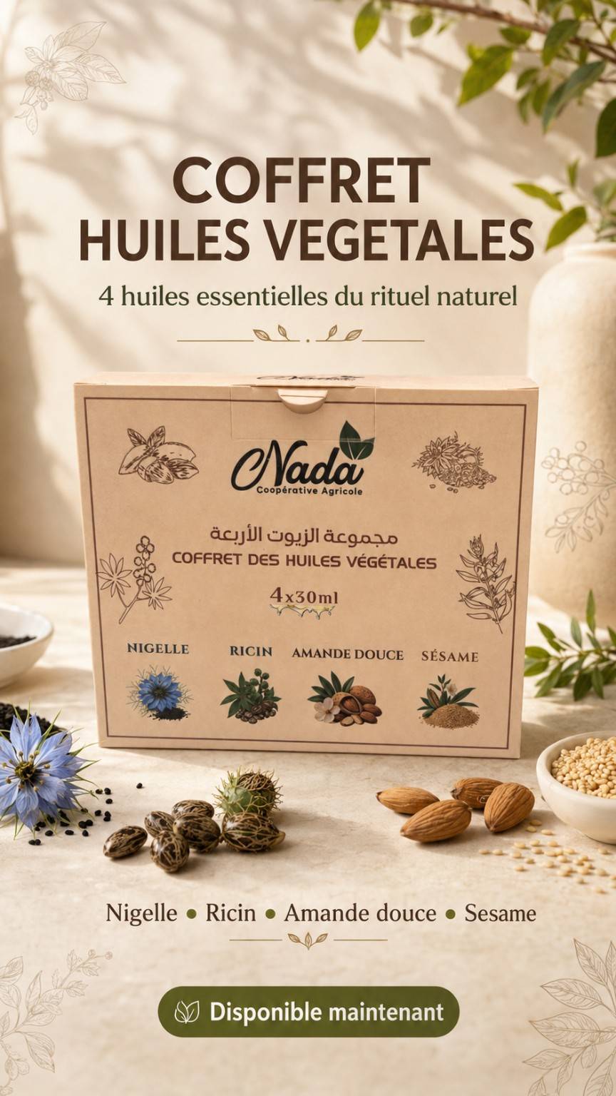 Coffret huiles végétales NADA